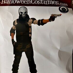 Boys Skull Military Man Costume, Size 4+